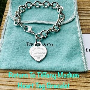 Return to Tiffany Heart Tag Bracelet Silver 7.5 inches